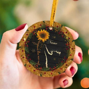 Personalized Cat You're My Sunshine Custom Name Christmas Ceramic Ornament