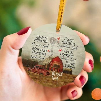 Thank God For Every Movement Gifts Ceramic Ornament