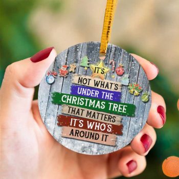 Under The Christmas Tree Merry Christmas Ceramic Ornament