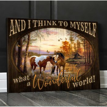 And I Think To My Self Horses Farm Canvas Prints Wall Art Decor