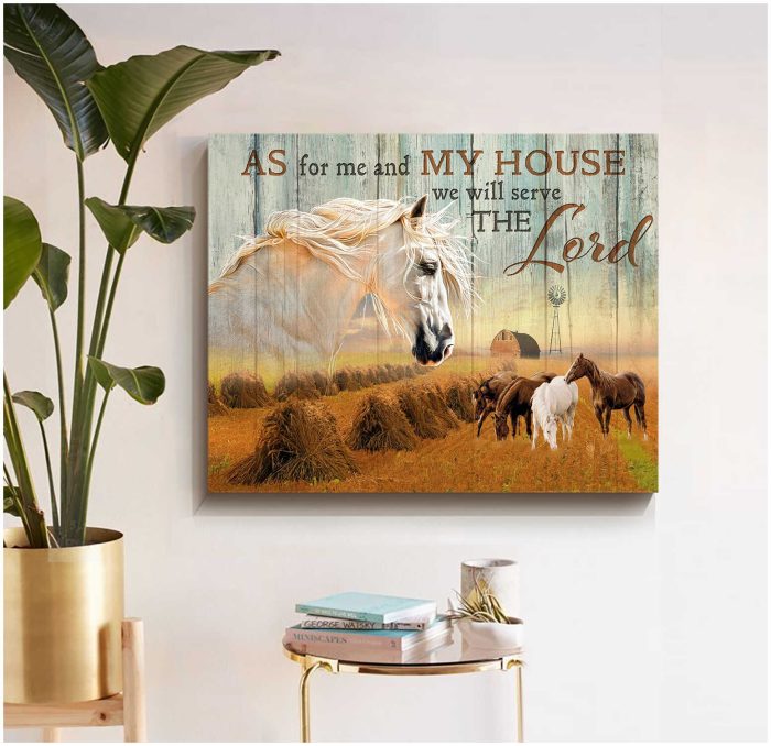 As For Me And My House Horse Farm Canvas Prints Wall Art Decor