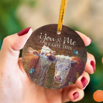 Christmas Farm You And Me Couple Gifts Ceramic Ornament