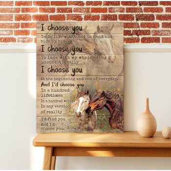 Couple Horses I Choose You Canvas Prints Wall Art Decor