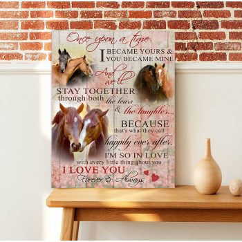 Couple Horses Once Upon Time Canvas Prints Wall Art Decor
