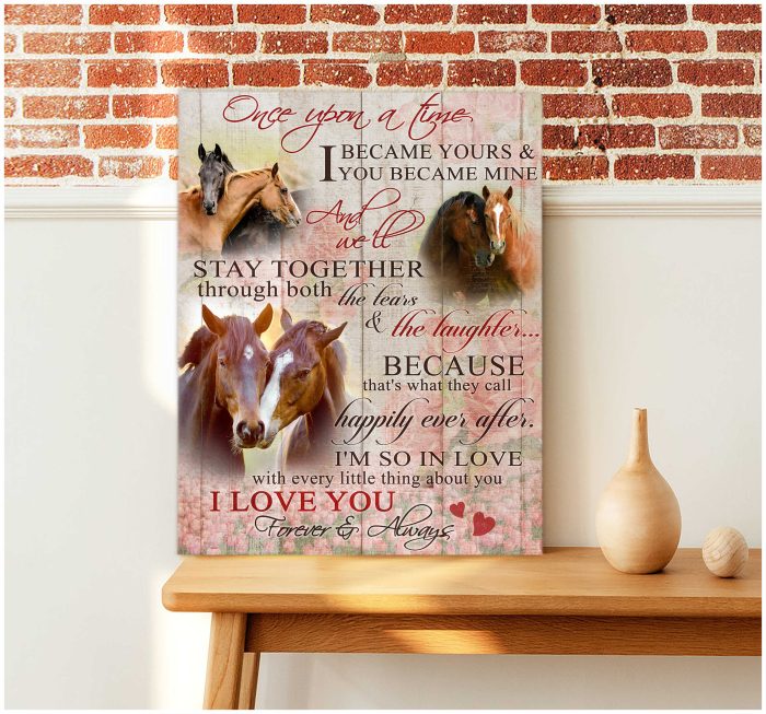 Couple Horses Once Upon Time Canvas Prints Wall Art Decor