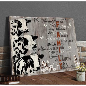 Cows Family Farm Farmhouse Canvas Prints Wall Art Decor