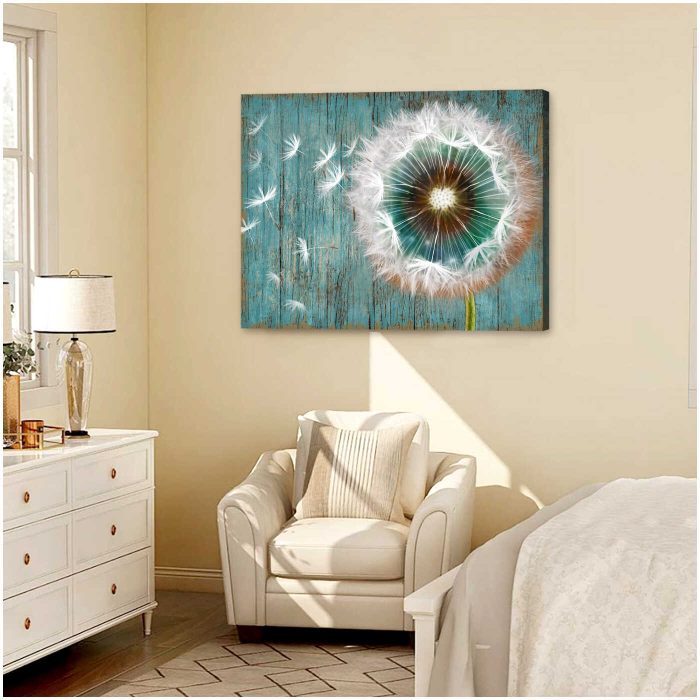 Dandelion Just Breathe Farm Farmhouse Canvas Prints Wall Art Decor