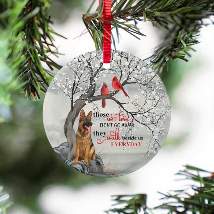 Don't Go Away German Shepherd Dog Lover Ceramic Ornament