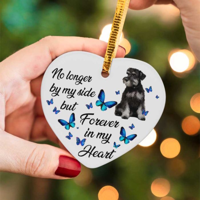 Forever In My Heart Schnauzer Dog Lover Ceramic Ornament