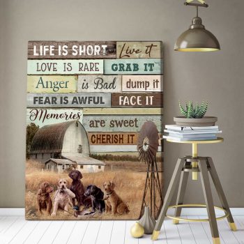 Live It Labrador Retrievers Canvas Wall Art Farmhouse Decor