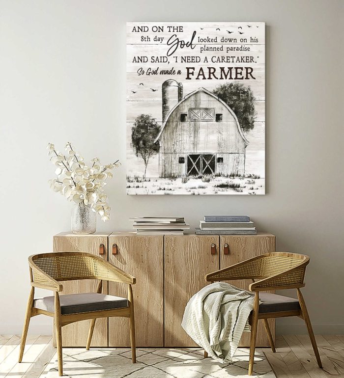 So God Made A Farmer Farm Canvas Prints Wall Art Decor