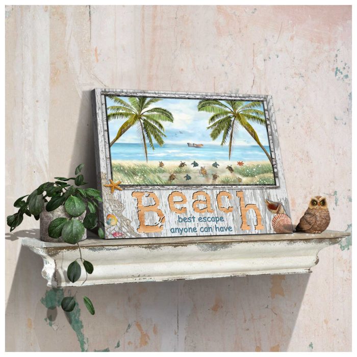 Turtles Beach Best Escape Anyone Can Have Canvas Prints Wall Art Decor