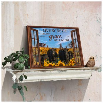 Window Farm Angus Cows Live By Faith Canvas Prints Wall Art Decor