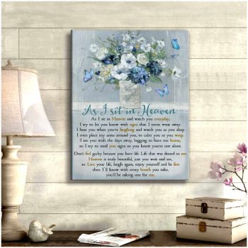 Butterfly Canvas As I Sit In Heaven Wall Art Decor