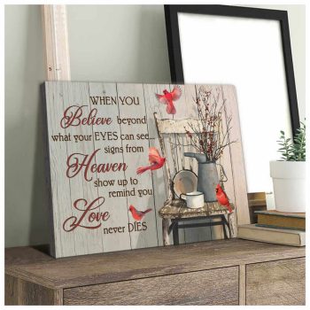 Cardinal Canvas When You Believe Wall Art Decor