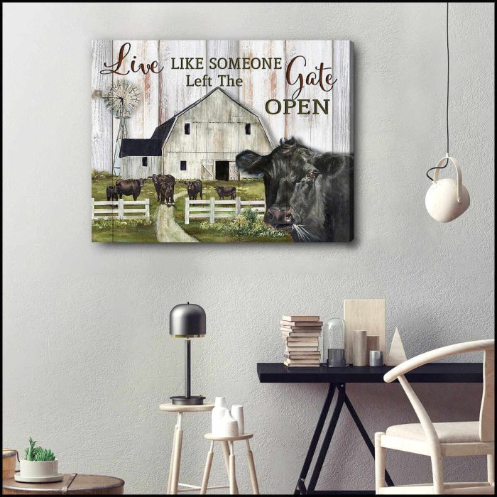 Farm Canvas Gate Open Wall Art Decor