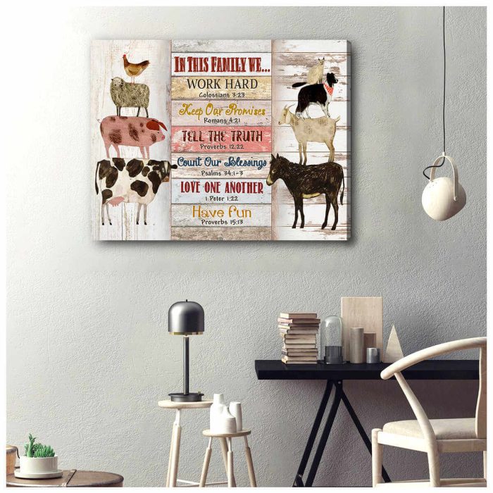 Farm Farmhouse Canvas In This Family Wall Art Decor