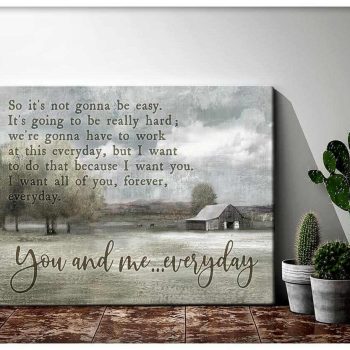 Farm Farmhouse Canvas You And Me ...Everyday Wall Art Decor