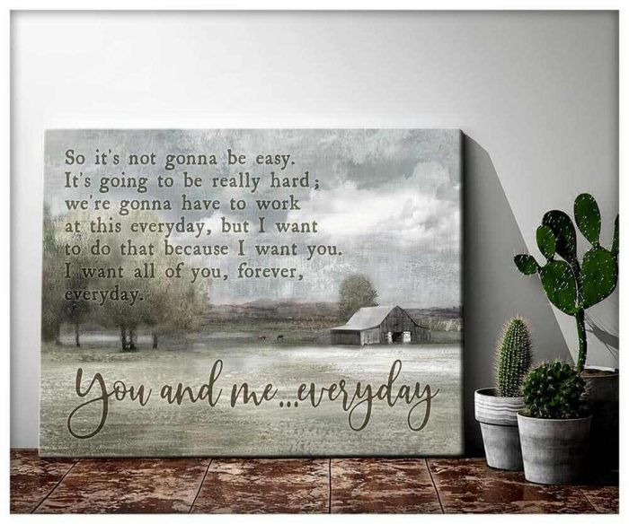 Farm Farmhouse Canvas You And Me ...Everyday Wall Art Decor