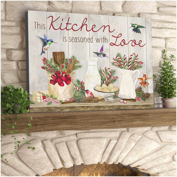 Farm Farmhouse Kitchen Christmas Hummingbirds Canvas This Kitchen Wall Art Decor