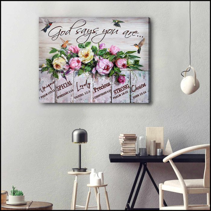 God Says Hummingbird Canvas Prints Wall Art Decor