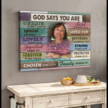 God Says You Are Photo Custom Canvas