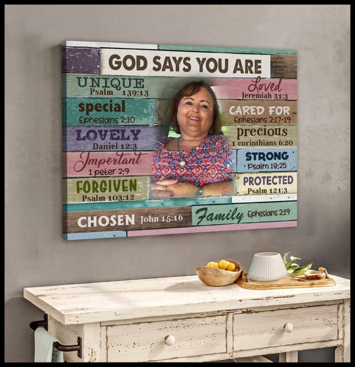 God Says You Are Photo Custom Canvas