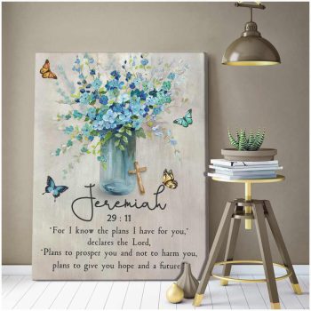 Jeremiah 29:11 Butterfly Canvas Wall Art