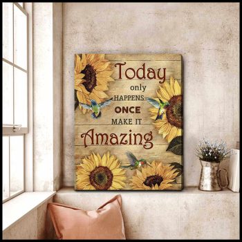 Make It Amazing Hummingbird Canvas Prints Wall Art Decor