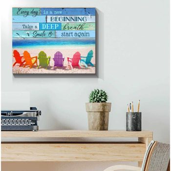 New Beginning Beach Canvas Prints Wall Art Decor