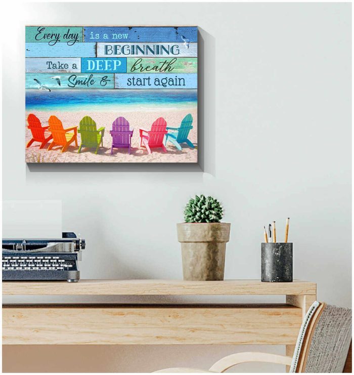 New Beginning Beach Canvas Prints Wall Art Decor