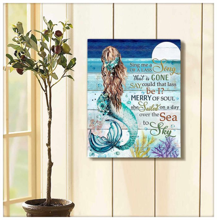 Stunning Mermaid Canvas Sing Me A Song Wall Art Decor