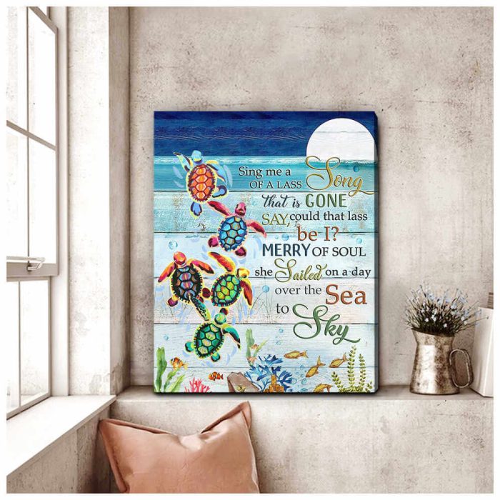 Stunning Turtle Canvas Sing Me A Song 2 Wall Art Decor