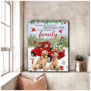 The Best Gift Around The Christmas Tree Canvas Wall Art