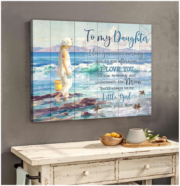 Turtle Canvas To My Daughter I Love You Wall Art Decor