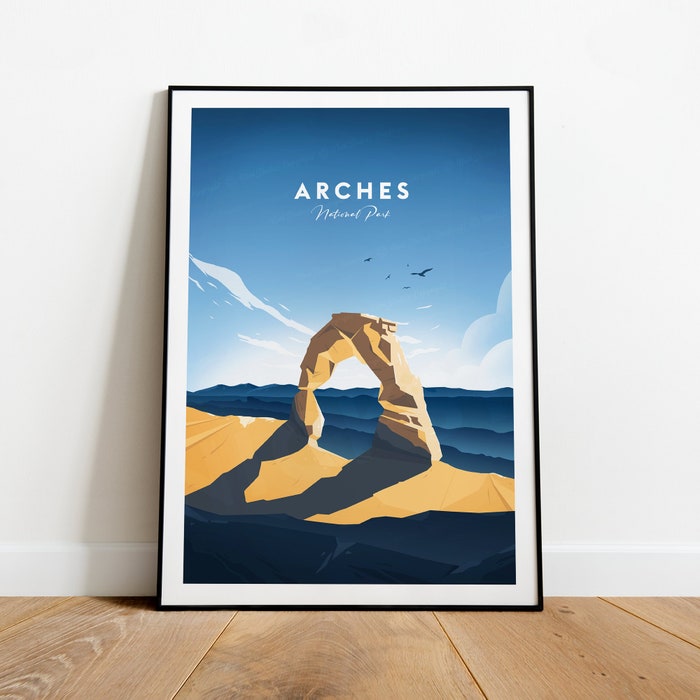 Arches National Park Traditional Travel Canvas Poster Print Arches Print Arches Poster National Park Print