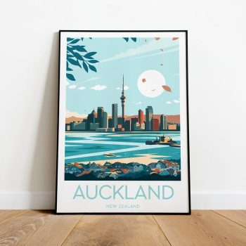 Auckland Travel Canvas Poster Print - New Zealand Auckland Poster New Zealand Print