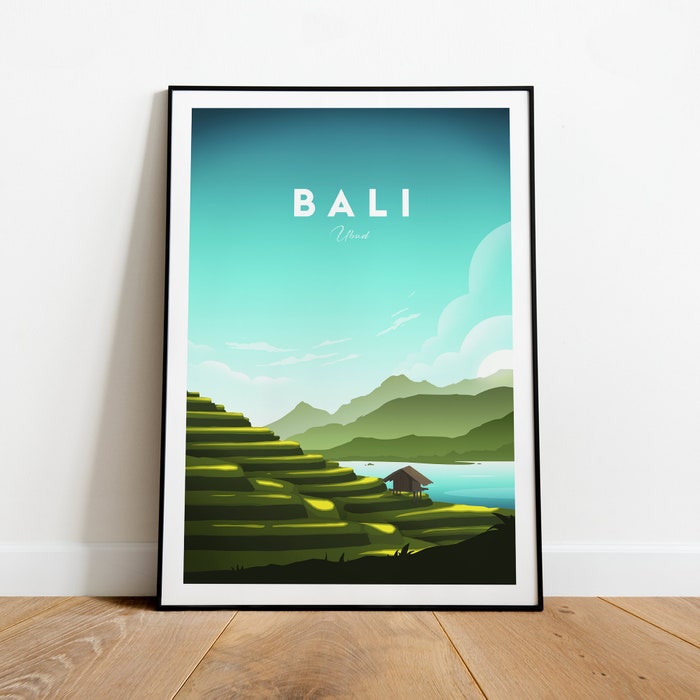 Bali Traditional Travel Canvas Poster Print - Ubud Bali Print Bali Poster Ubud Print Ubud Poster