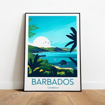 Barbados Travel Canvas Poster Print - Caribbean