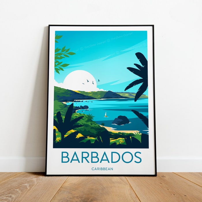 Barbados Travel Canvas Poster Print - Caribbean