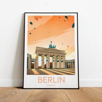 Berlin Evening Travel Canvas Poster Print - Germany