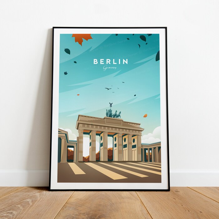 Berlin Traditional Travel Canvas Poster Print - Germany