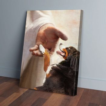 Bernese Mountain Dog Jesus Canvas Poster Prints Wall Art Decor