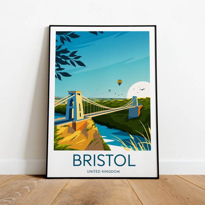 Bristol Travel Canvas Poster Print - United Kingdom