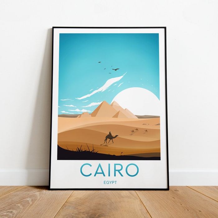 Cairo Travel Canvas Poster Print - Egypt Cairo Print Cairo Poster Wall Art
