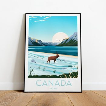 Canada Travel Canvas Poster Print - Banff