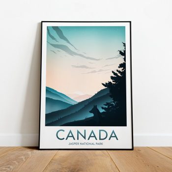 Canada Travel Canvas Poster Print - Jasper National Park Canada Print Canada Poster Jasper Print Japer Poster