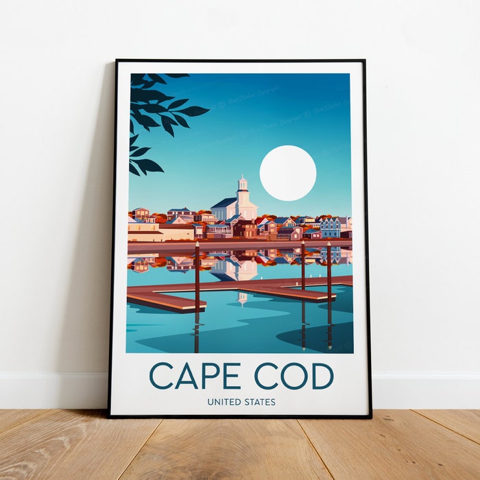 Cape Cod Travel Canvas Poster Print - United States Cape Cod Poster Massachusetts