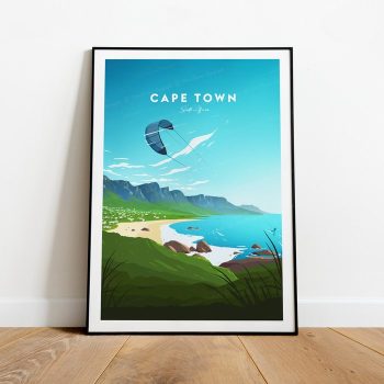 Cape Town Traditional Travel Canvas Poster Print - South Africa Cape Town Print Cape Town Poster South Africa Birthday