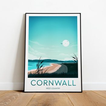 Cornwall West Country Travel Canvas Poster Print Cornwall Poster